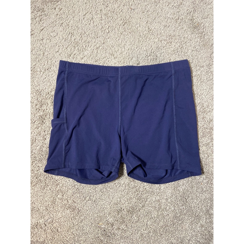 Lilly Pulitzer Luxletic Athletic Shorts Activewear Biker Gym Blue size S